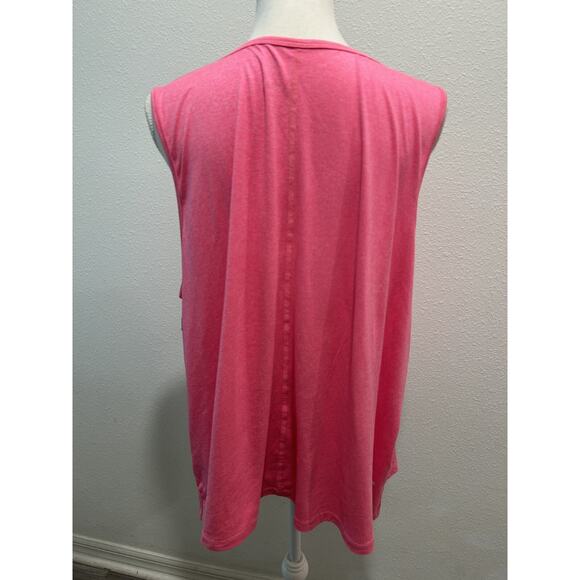 ID Ideology Women's Plus Size Solid Essentials Molten Pink Top Soft New B73 - Picture 4 of 5